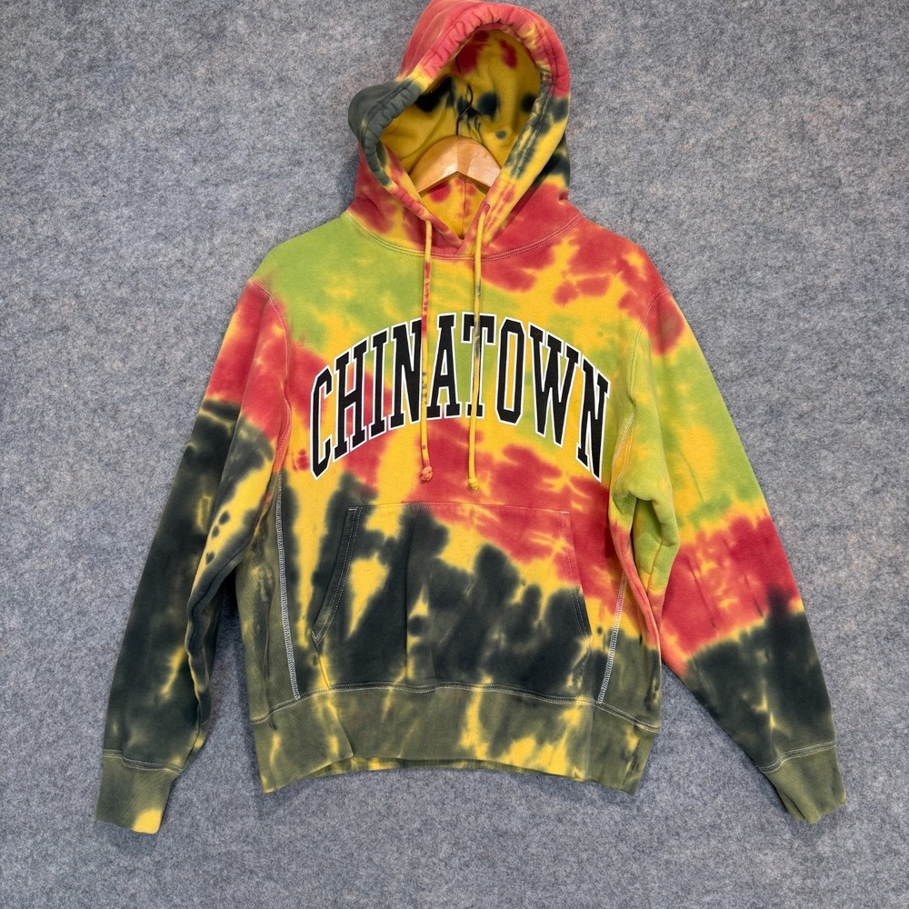 Chinatown Market Hoodie Sweatshirt Adult Small Heavyweight Tie Dye Colorful USA